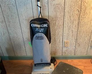 Oreck Upright Vacuum and Step Stool