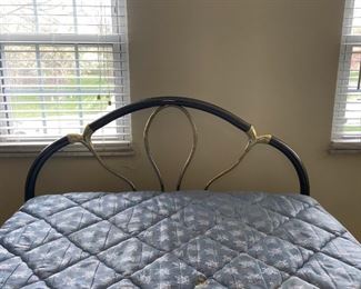 Queen Bed with Ornate Metal Frame
