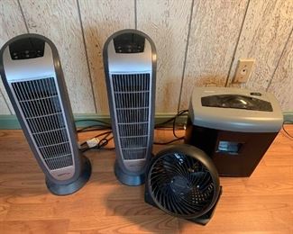 Tower Heaters Paper Shredder and Fan
