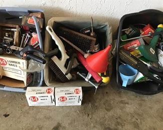Tubs Of Tools And Hardware
