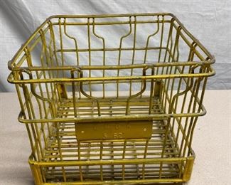 Vintage Metal Milk Crate