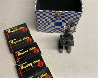 Waco Microscope And Slides