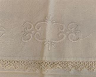 Satin stitch and tatting 
