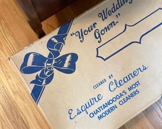 Wedding dress professionally cleaned and stored 