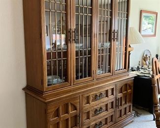 Matching Thomasville lighted China cabinet