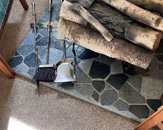 Chrome fireplace utensils