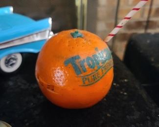 Vintage Tropicana Premium Orange Juice AM/FM Transistor Radio 