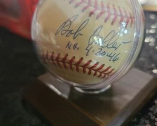 Bob Feller from the Cleveland Indians Signed Baseball