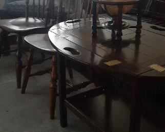 butler tray -cocktail table, dining chairs, Globe sold