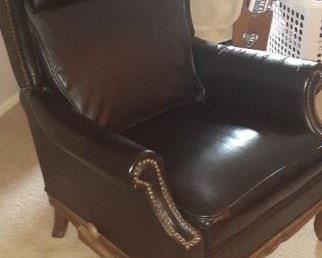  of vintage recliner black vinyl / shows wear