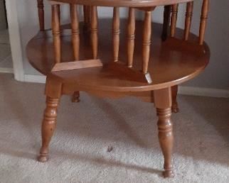 Maple Library spinner table 