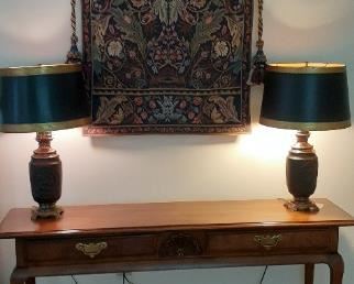 sofa table (sold)  Tapestry with Acanthus design/W Morris styling available