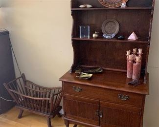 Living Room 
Small hutch, Magazine/Canterbury rack, pottery 