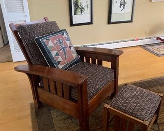 Living Room 
Stickley Mission Chair & ottoman 
