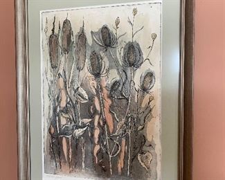 Dining Room 
Thistles by Sylvia Settel(artists proof)