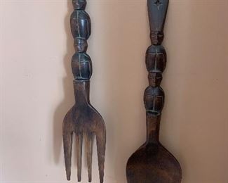 Dining Room 
Carved wooden spoon & fork