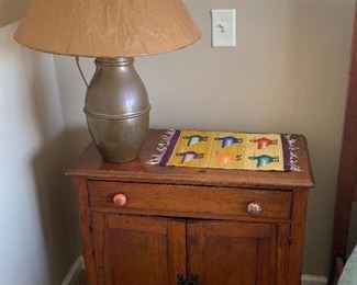 Primary Bedroom 
Cottage chest, Copper lamp