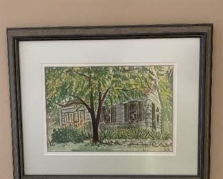 Primary Bedroom 
Watercolor by Sylvia Settel 