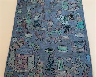 Upstairs Hallway 
Zimbabwe wall hanging 