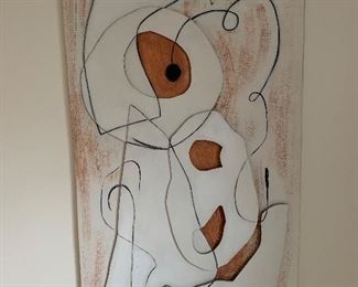 Upstairs Hallway 
Mixed media artwork by Sylvia Settel 