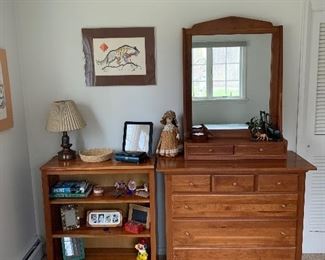 Bedroom One
Cherry dresser, Cherry bookcase