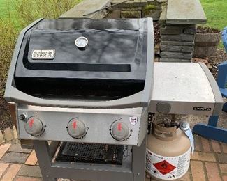 Outside 
Weber grill about a year old