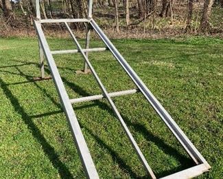 Outside 
10’ aluminum adjustable dock