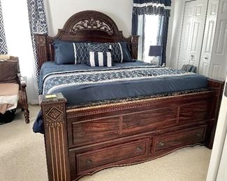 Ashley Gabriela King Bed with Mattress $425 Ashley Gabriela Bedroom Set (Bed, Dresser, Mirror, Nightstand) $800