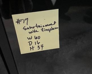 Entertainment Center with fireplace $300