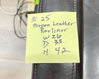 Leather Recliner $300