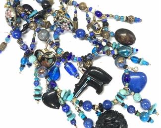 NANCE LOPEZ Lapis Handmade Treasure Necklace
