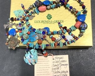 NANCE LOPEZ Turquoise Handmade Treasure Necklace
