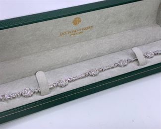 Lux Bond & Green Sterling Silver Crystal Bracelet
