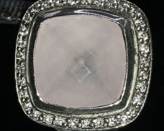 David YURMAN Sgn Sterling Quartz & Diamond Ring
