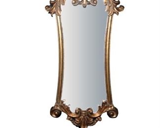 Gilt Style Framed Wall Mirror, Bell Pull Tapestry