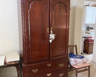 Ethan Allen Georgian court Armorie/TV/closet