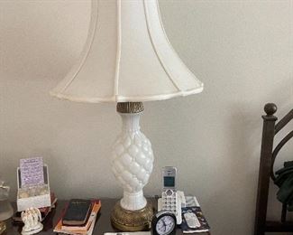 milk glass lamp
