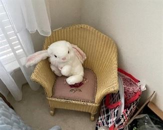 Childs wicker chair