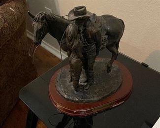 bronze welcome home statue