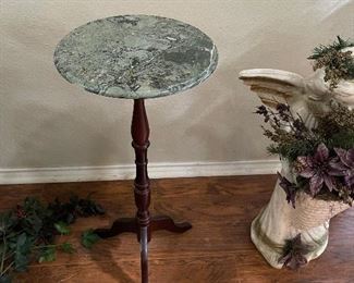 marble top plant stand