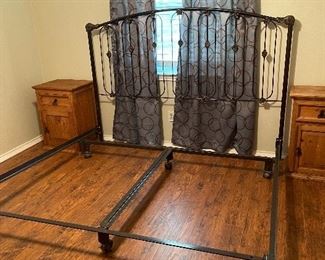 king iron bed and frame