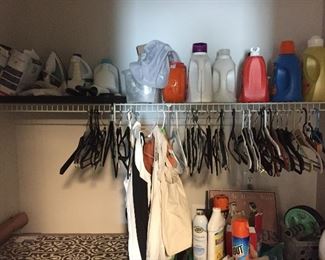 This lady had a lot of irons in the fire, I mean laundryroom.