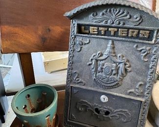 Super cool iron letter box.