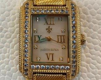 Judith Ripka Diamonique and Stainless Steel Regent Watch