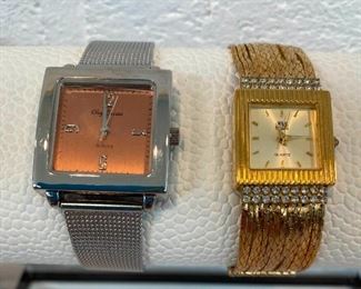 Nolan Miller Luster Gold and Oleg Cassini Watches