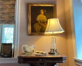 Crystal pitcher lamp 31" high