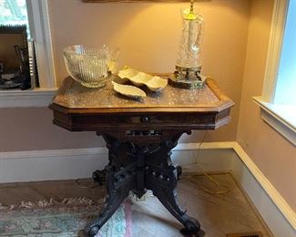 Marble top table 31" high x 34" wide x 24" deep