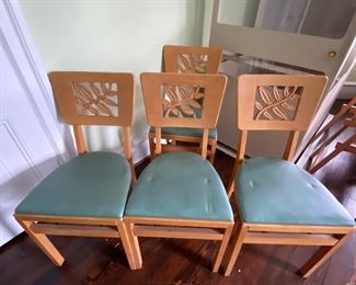 Folding chairs (4 available) 32" high x 16" wide x 17" deep