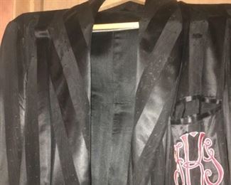 Monogrammed, Exotic 1920's Silk Smoking Robe! Excellent Condition!!