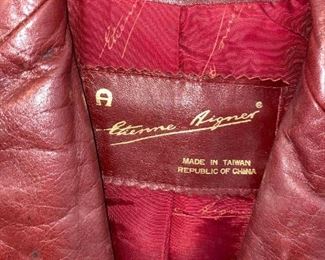 SS019 Vintage Etienne Aigner Equestrian Leather Jacket Coat Blazer